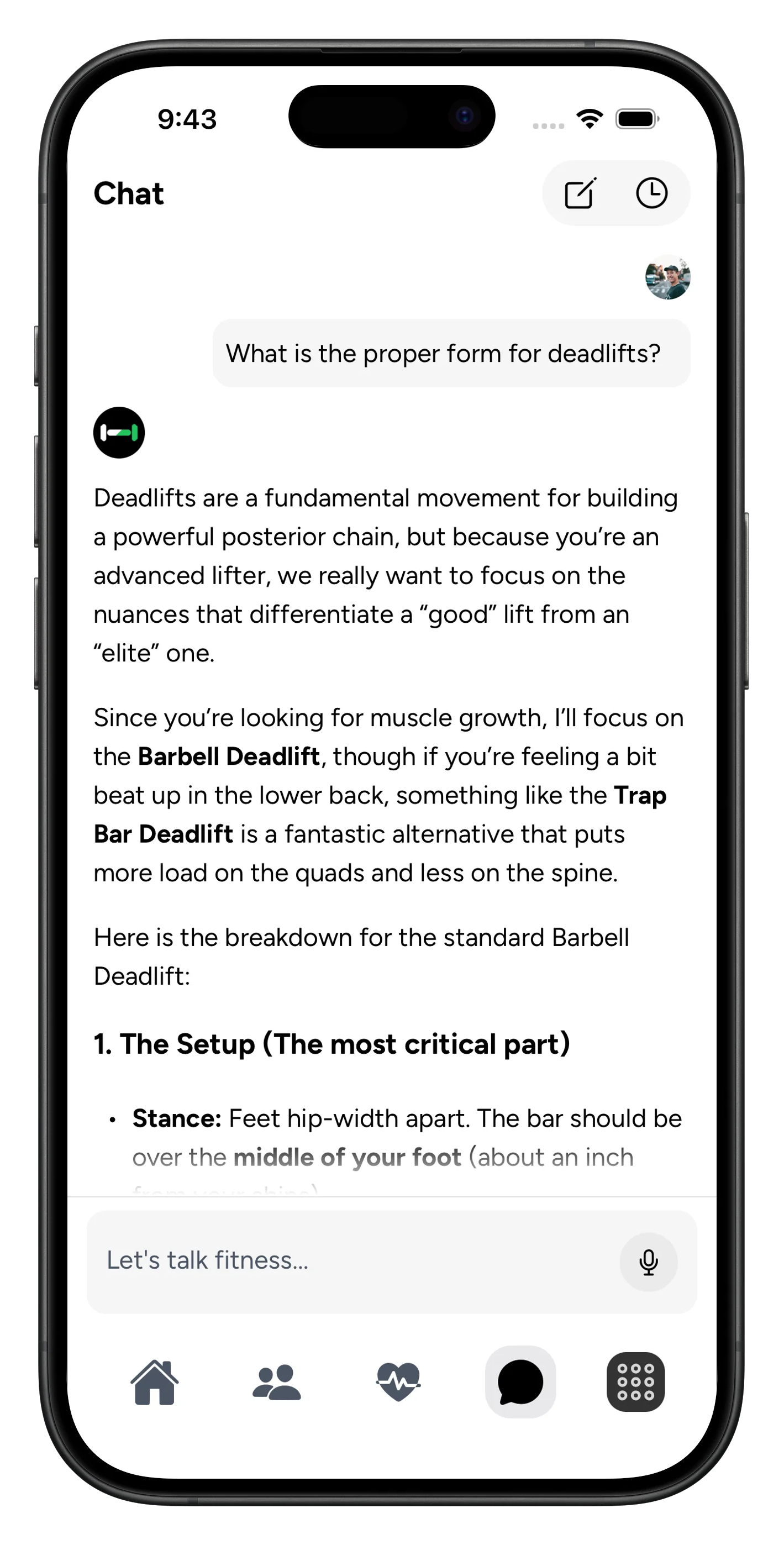 Chavo Coaching Interface